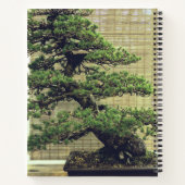白松日本の盆栽の写真 ノートブック (裏面)