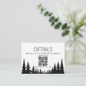 白松木冬の結婚式QRコード エンクロージャーカード (スタンド正面)