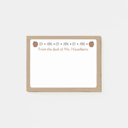 白板の先生のパーソナライズなメモ帳 ポストイット (正面)