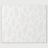 白板紙葉模様包み紙 ラッピングペーパー (フラット)
