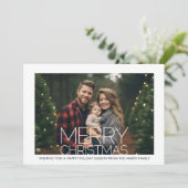 白枠の写真 - レトロ柄クリスマス シーズンカード (スタンド正面)