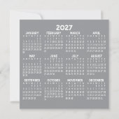 白枠のHNYと2027年カレンダーの写真 シーズンカード (裏面)