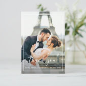 白枠結婚の写真サンキューカード サンキューカード (スタンド正面)