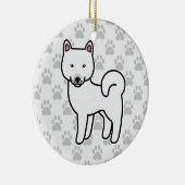 白柴犬 セラミックオーナメント (右)