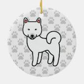 白柴犬 セラミックオーナメント (裏面)