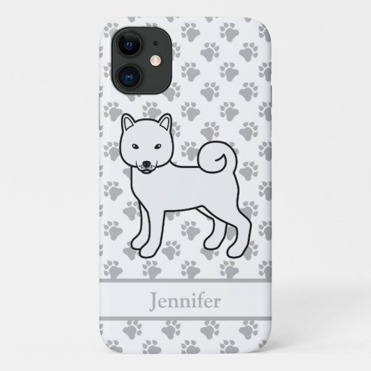 白柴+かわいい+キャラクター+犬+名前 Case-Mate iPhoneケース (裏面)