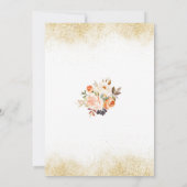 白桃と金ゴールド秋がラブベビーシャワー 招待状 (裏面)