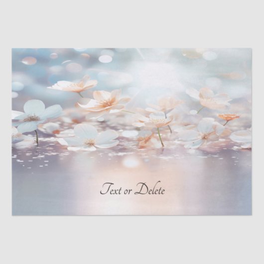 白桃の花のティッシュペーパー 薄葉紙 (正面)