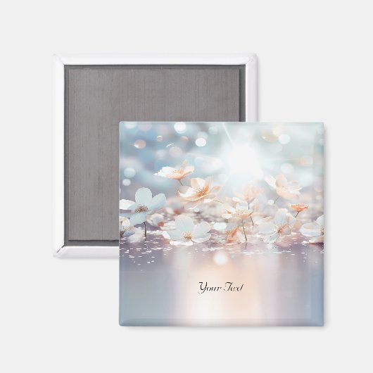 白桃の花のマグネット マグネット (正面/裏面)