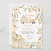 白桃トラックピーチベビーシャワー招待状 招待状 (正面)