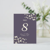 白桜さくらんぼ花咲き表の番号葉書 ポストカード (スタンド正面)