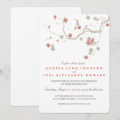 白桜の結婚式招待状カード 招待状 (正面/裏面)