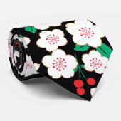 白桜日本のフローラ着物 ネクタイ (ロール)