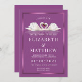 白梅と白梅のテーマ 招待状 (正面/裏面)