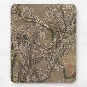 『白梅月』(伊藤若冲) マウスパッド