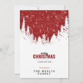 白森と雪メリークリスマスホリデーカード シーズンカード (正面)