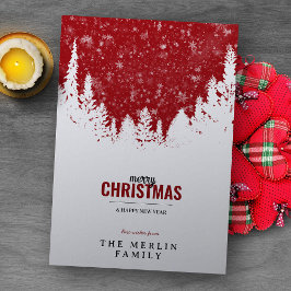 白森と雪メリークリスマスホリデーカード シーズンカード