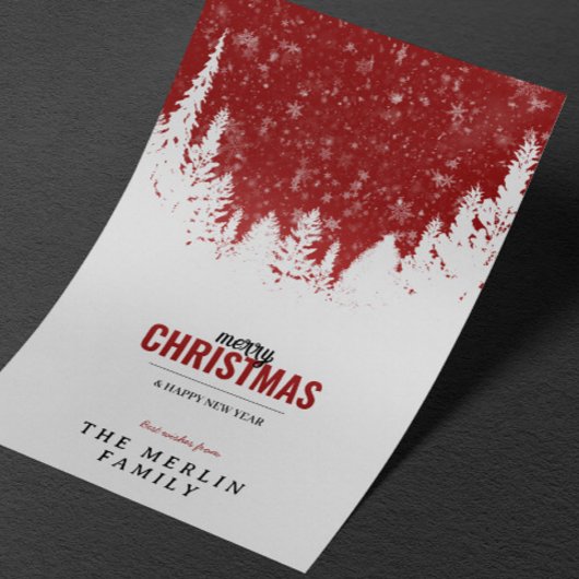 白森と雪メリークリスマスホリデーカード シーズンカード