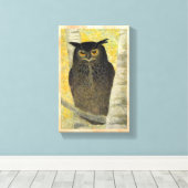 白樺の木とオウムカツダ雪男 キャンバスプリント (インサイチュ (ウッドフロア))