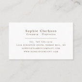 白樺の木の木目の効果素朴、 名刺 (裏面)