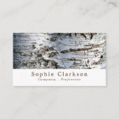 白樺の木の木目の効果素朴、 名刺 (正面)