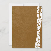 白樺の木の牧歌的な森のブライダルシャワー 招待状 (裏面)