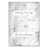 白樺の木バークの名前の座席表 テーブルナンバー (正面)