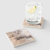 白樺の木樹皮 ストーンコースター (横)