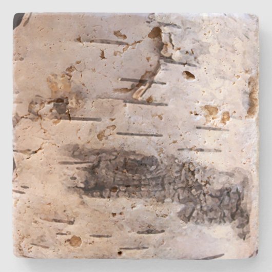 白樺の木樹皮 ストーンコースター (正面)