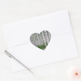 白樺の森 自然 ハートシール