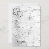 白樺の樹皮エンゲージパーティー招待状 招待状 (裏面)