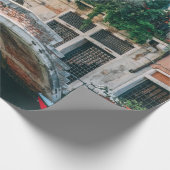 白橋横のコンクリート橋建物 ラッピングペーパー (角)