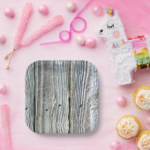 白檀の木目の樹皮は素朴動揺して ペーパープレート (パーティー)