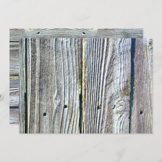 白檀の木目の樹皮は素朴動揺して 招待状 (正面/裏面)