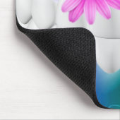 白歯スマイルピンクフラワー歯科医マウスパッド マウスパッド (コーナー)