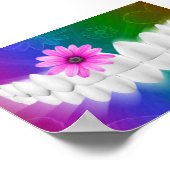 白歯スマイルピンク花歯医者ポスター ポスター (角)