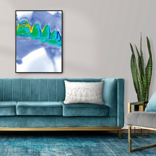 白歯スマイル歯科用芸術枕 ランバークッション