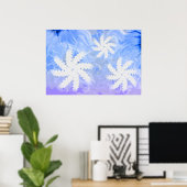 白歯スマイル花歯医者ブルーポスター ポスター (ホームオフィス)