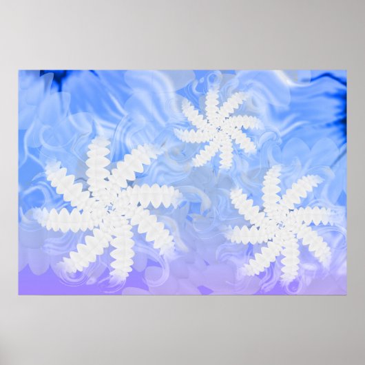 白歯スマイル花歯医者ブルーポスター ポスター (正面)