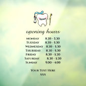 白歯歯科医の開業時間が切れる ウィンドウサイン (シート3)