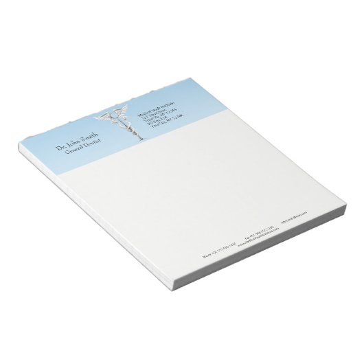 白歯科鏡カドゥセウス歯ブラシメディカル ノートパッド (アングル)