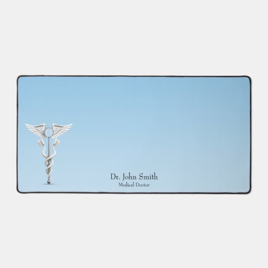 白歯科鏡歯ブラシカドゥセウス医療 デスクマット (正面)