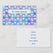 白歯箱型歯医者の名刺 名刺 (正面/裏面)