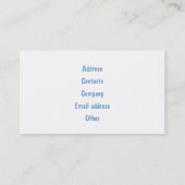 白歯箱型歯医者の名刺 名刺 (裏面)