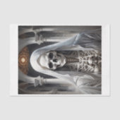 白死ゴティシヌン – スカルの女性 薄葉紙 (正面)