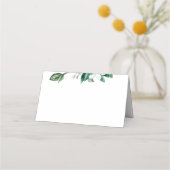 白水エレガント色フローラ緑結婚地 プレイスカード (裏面)