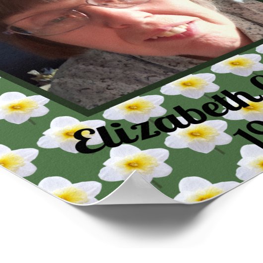 白水仙の愛のメモリースクエア写真記念碑 ポスター (角)