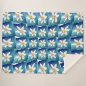 白水仙パターン シェルパブランケット (正面(横))