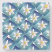 白水仙パターン ストーンコースター (正面)