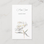 白水彩牡丹の花 名刺 (正面)